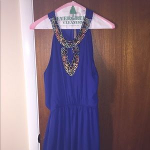blue beaded summer dress adorable